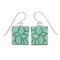 Southwest Turquoise Genuine Sterling Silver Hook Dangle Earrings QX76647